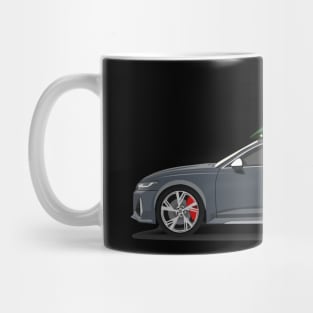 Funny Christmas Ugly Sweater - Tree on Car - RS6 Mug